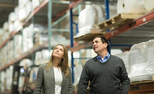 People Touring Pregis Warehouse