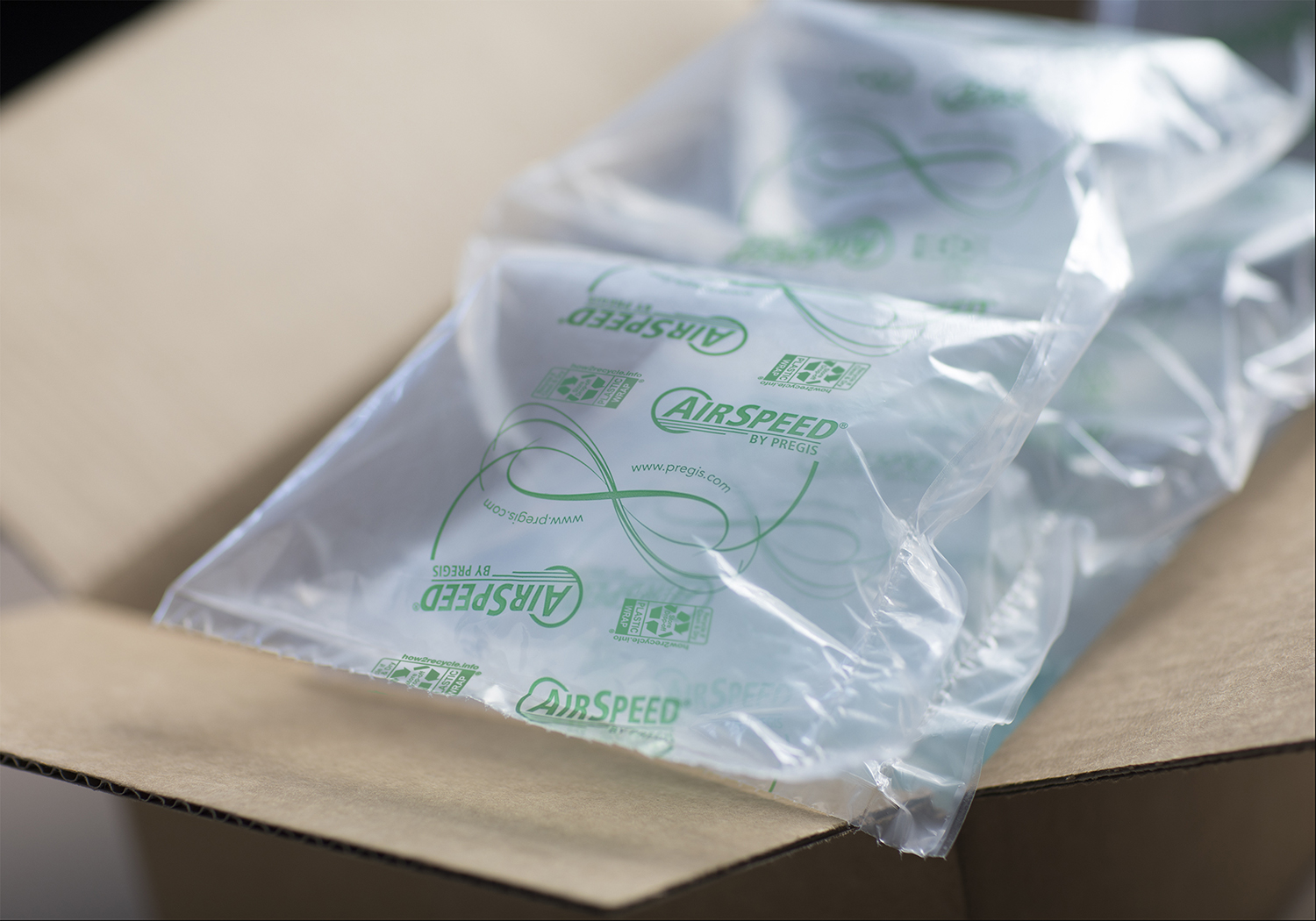 Airspeed Air Pillows inside box packaging