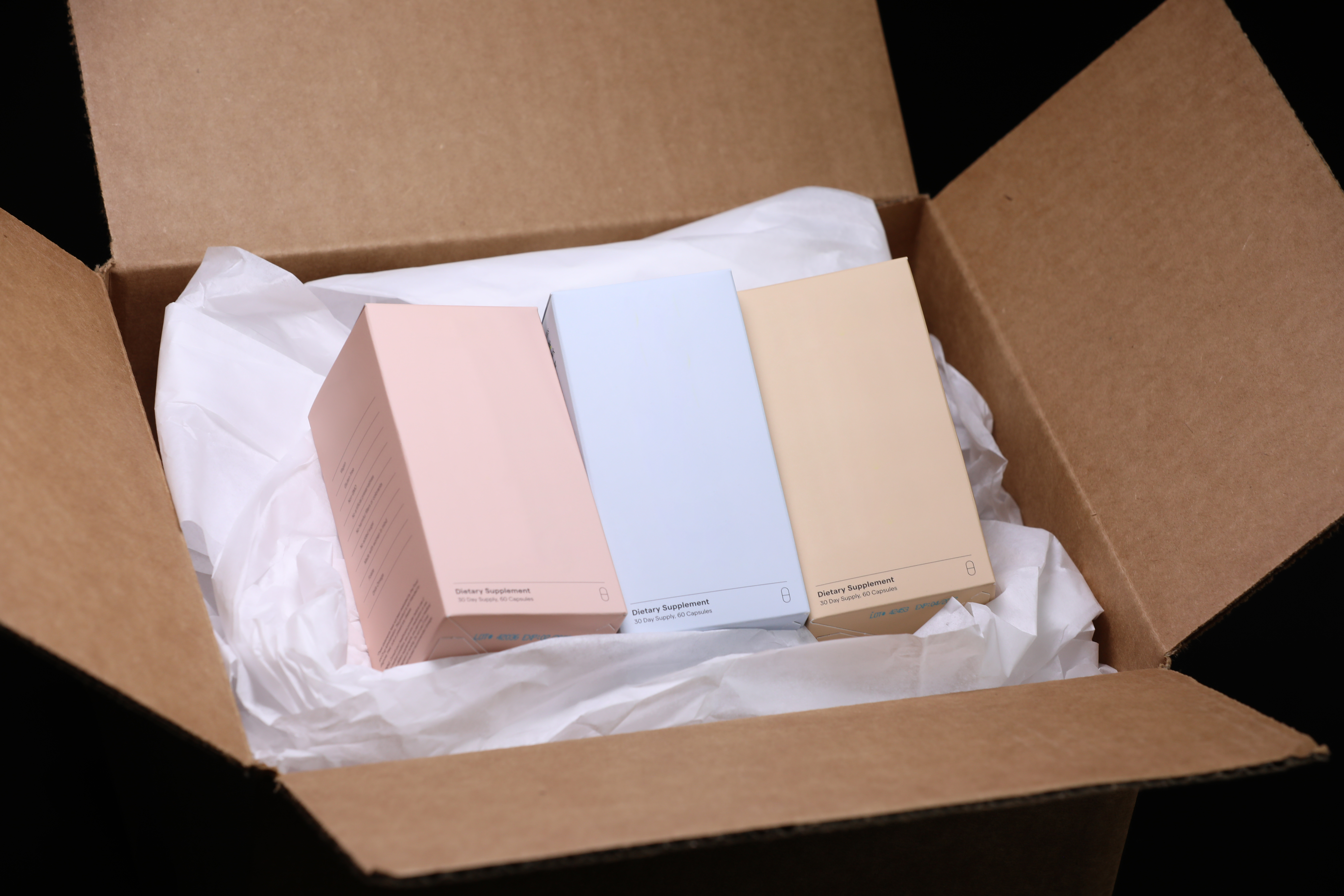 Inspyre white paper is used for void fill inside box packaging.