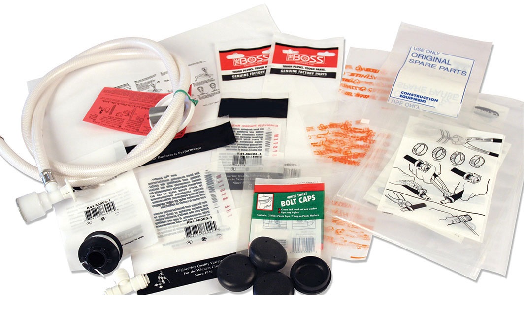 Customized Polypropylene (PP) Poly Bagging bags in different sizes are laid out together.