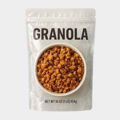 Flexible granola pouch made with sealant film designed for food packaging protection