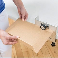 Mailer box is sealed on three sides.