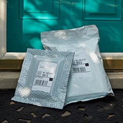 Cohesive mailers are used for ecommerce shipments.