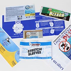 Different types and sizes of poly bags are laid out together.