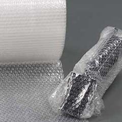 A roll of heavy duty bubble packaging material.
