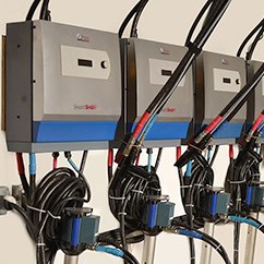 An array of IntelliPack® SmartShot™ machines.