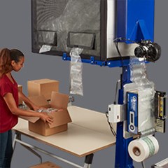 Overhead Delivery System for inflatable air cushions.