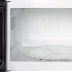 open door white microwave
