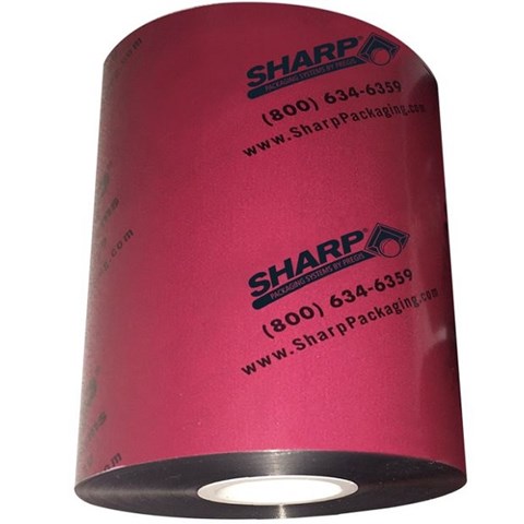 A roll of thermal transfer ribbon.
